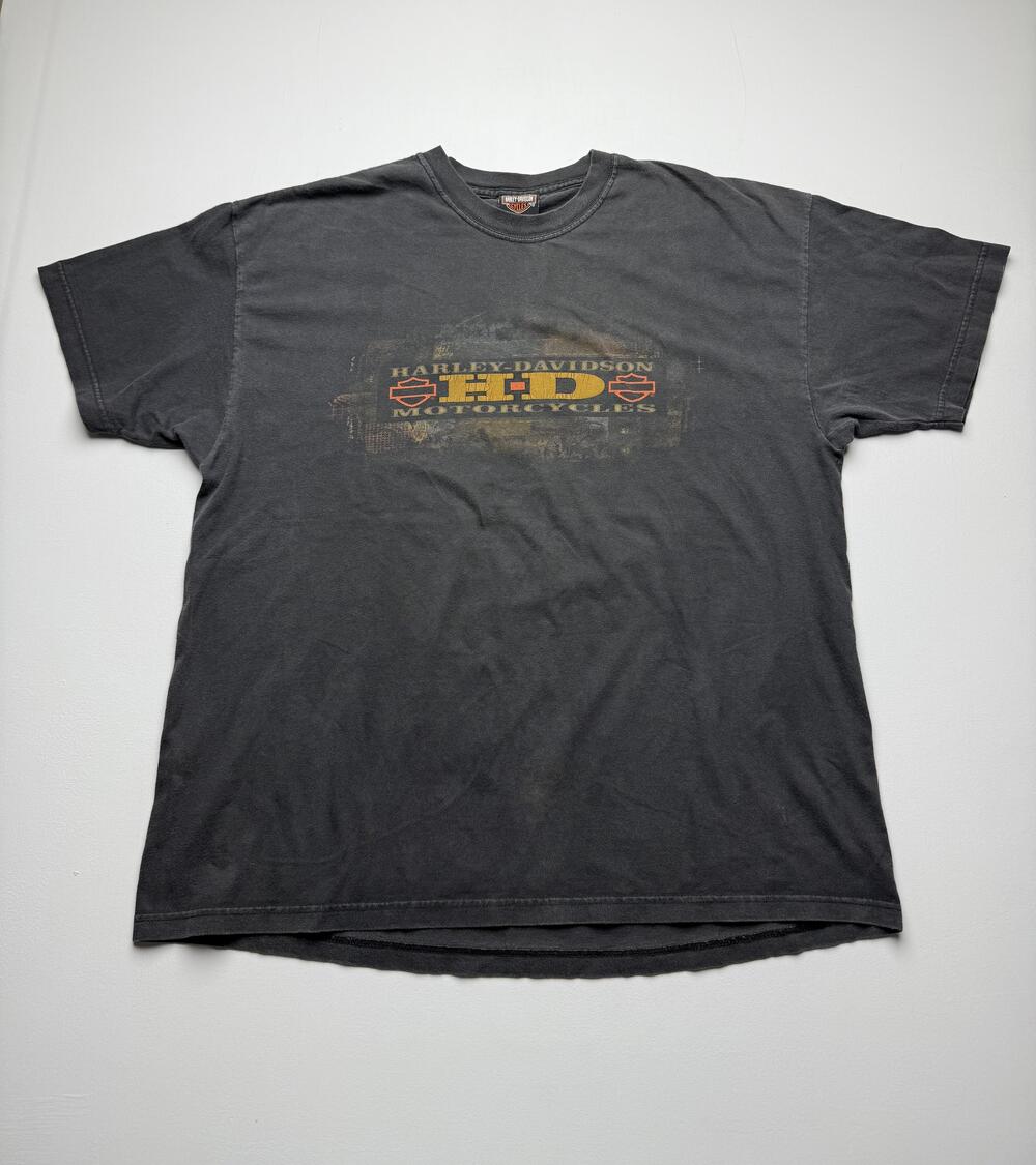 Vintage Harley-Davidson Shirt Mens XL Black Stone Mountain Georgia Tee 90's USA